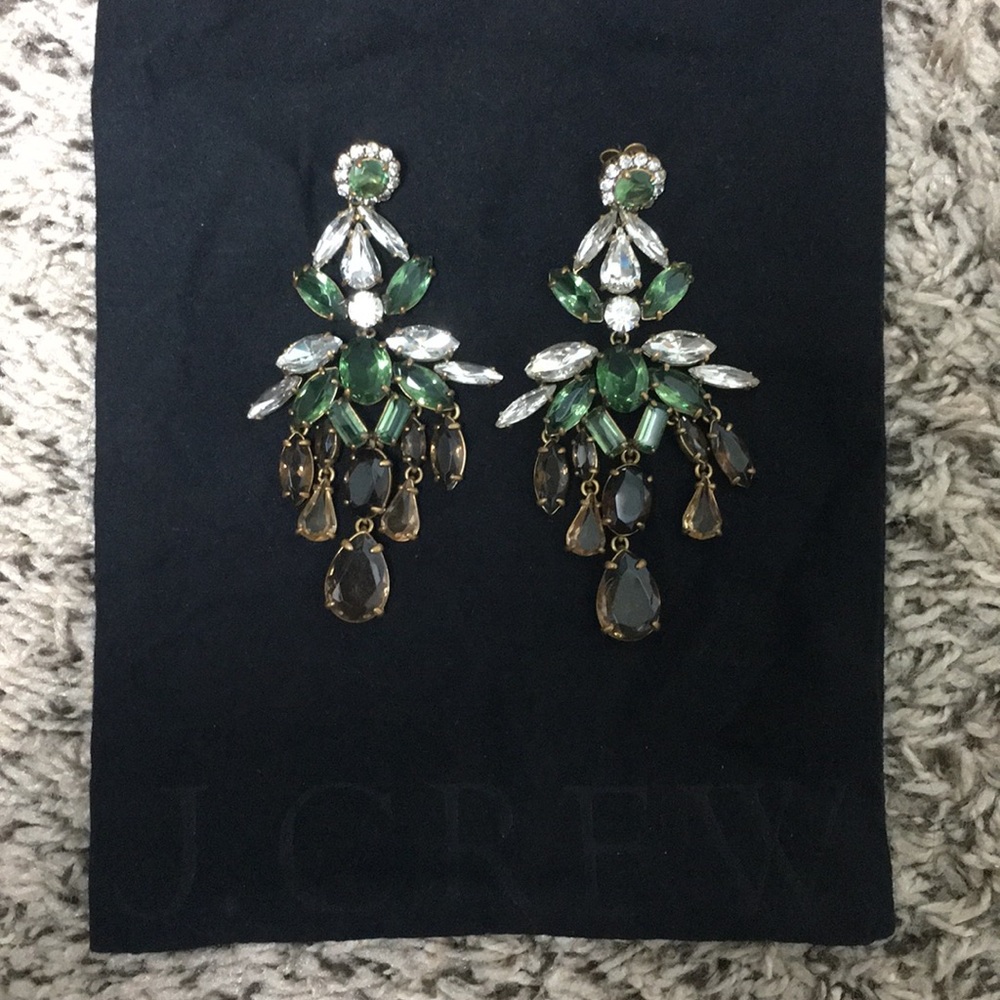 J. Crew large chandelier statement earrings